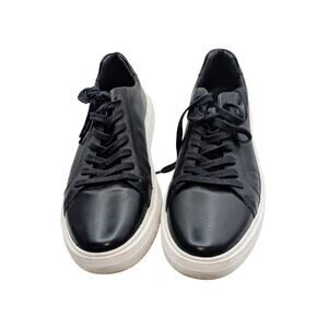 Saks Fifth Avenue Made in Brazil Black Leather Sneakers Size 10.5 M